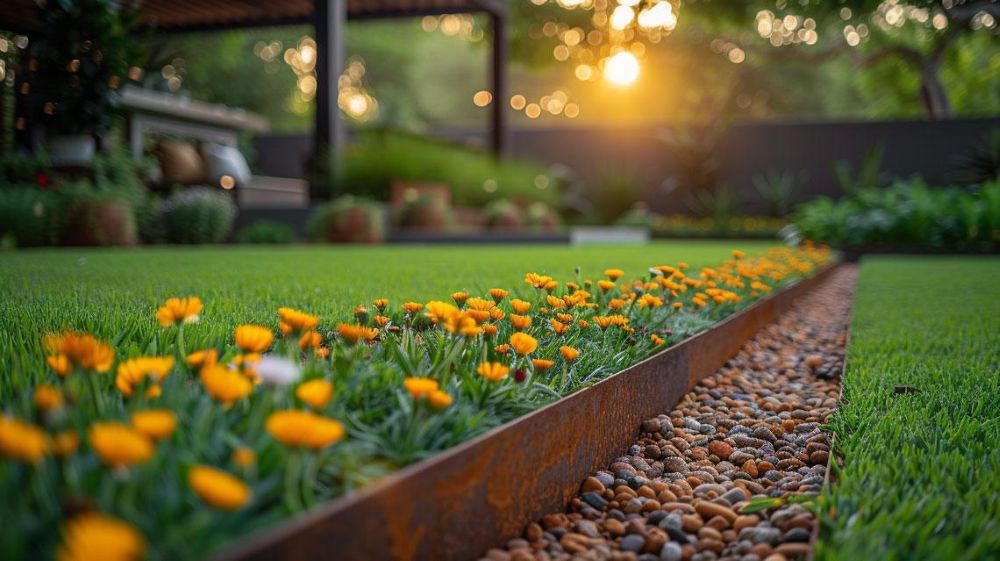 Rasenkante Metall als modernes Gestaltungselement für stilvolle Gärten